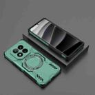 For Redmi Note 14 Pro+ 5G Butterfly Armor MagSafe Magnetic Ring Shockproof Phone Case(Light Green) - 2
