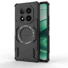 For Redmi Note 14 Pro 5G Butterfly Armor MagSafe Magnetic Ring Shockproof Phone Case(Black) - 1