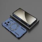 For Redmi K80 5G Butterfly Armor MagSafe Magnetic Ring Shockproof Phone Case(Blue) - 2