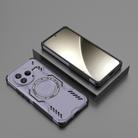 For Redmi K80 5G Butterfly Armor MagSafe Magnetic Ring Shockproof Phone Case(Purple) - 2