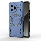 For Redmi K80 Pro 5G Butterfly Armor MagSafe Magnetic Ring Shockproof Phone Case(Blue) - 1