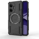 For Redmi Turbo 4 Pro 5G Butterfly Armor MagSafe Magnetic Ring Shockproof Phone Case(Black) - 1