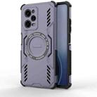 For Redmi Note 12 Pro 5G Global Butterfly Armor MagSafe Magnetic Ring Shockproof Phone Case(Purple) - 1