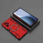 For Redmi Note 12 Pro 5G Global Butterfly Armor MagSafe Magnetic Ring Shockproof Phone Case(Red) - 2