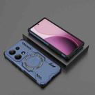 For Redmi Note 13 Pro 4G Global Butterfly Armor MagSafe Magnetic Ring Shockproof Phone Case(Blue) - 2