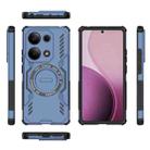 For Redmi Note 13 Pro 4G Global Butterfly Armor MagSafe Magnetic Ring Shockproof Phone Case(Blue) - 3