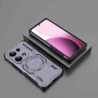For Redmi Note 13 Pro 4G Global Butterfly Armor MagSafe Magnetic Ring Shockproof Phone Case(Purple) - 2