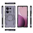 For Redmi Note 13 Pro 4G Global Butterfly Armor MagSafe Magnetic Ring Shockproof Phone Case(Purple) - 3