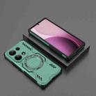 For Redmi Note 13 Pro 4G Global Butterfly Armor MagSafe Magnetic Ring Shockproof Phone Case(Light Green) - 2