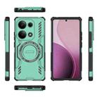 For Redmi Note 13 Pro 4G Global Butterfly Armor MagSafe Magnetic Ring Shockproof Phone Case(Light Green) - 3