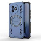 For Redmi K80 Ultra 5G Butterfly Armor MagSafe Magnetic Ring Shockproof Phone Case(Blue) - 1