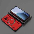 For Redmi K80 Ultra 5G Butterfly Armor MagSafe Magnetic Ring Shockproof Phone Case(Red) - 2