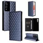 For Cubot A10 Cubic Grid Texture Flip Leather Phone Case(Blue) - 1