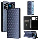 For Cubot A20 Cubic Grid Texture Flip Leather Phone Case(Blue) - 1