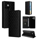 For Cubot Note 40 Cubic Grid Texture Flip Leather Phone Case(Black) - 1