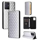 For Cubot Note 50 Cubic Grid Texture Flip Leather Phone Case(Silver) - 1