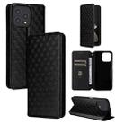 For Cubot P80 Cubic Grid Texture Flip Leather Phone Case(Black) - 1