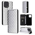 For Cubot P80 Cubic Grid Texture Flip Leather Phone Case(Silver) - 1