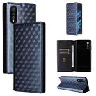 For Cubot X70 Cubic Grid Texture Flip Leather Phone Case(Blue) - 1