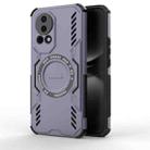 For Huawei nova 12 5G Butterfly Armor MagSafe Magnetic Ring Shockproof Phone Case(Purple) - 1