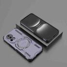 For Huawei nova 12 5G Butterfly Armor MagSafe Magnetic Ring Shockproof Phone Case(Purple) - 2
