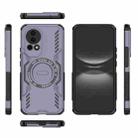 For Huawei nova 12 5G Butterfly Armor MagSafe Magnetic Ring Shockproof Phone Case(Purple) - 3