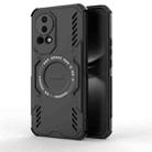 For Huawei nova 12 5G Butterfly Armor MagSafe Magnetic Ring Shockproof Phone Case(Black) - 1
