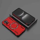 For Huawei nova 12 5G Butterfly Armor MagSafe Magnetic Ring Shockproof Phone Case(Red) - 2