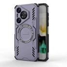For Huawei Pura 70 Butterfly Armor MagSafe Magnetic Ring Shockproof Phone Case(Purple) - 1