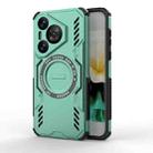 For Huawei Pura 70 Butterfly Armor MagSafe Magnetic Ring Shockproof Phone Case(Light Green) - 1