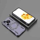 For Huawei Pura 70 Pro Butterfly Armor MagSafe Magnetic Ring Shockproof Phone Case(Purple) - 2
