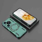 For Huawei Pura 70 Pro Butterfly Armor MagSafe Magnetic Ring Shockproof Phone Case(Light Green) - 2