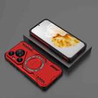 For Huawei Pura 70 Pro Butterfly Armor MagSafe Magnetic Ring Shockproof Phone Case(Red) - 2