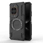 For Huawei nova 14 Ultra 5G Butterfly Armor MagSafe Magnetic Ring Shockproof Phone Case(Black) - 1