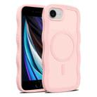 For iPhone SE 2022 / SE 2020 / 8 / 7 Skin Feel Wave Texture MagSafe Phone Case(Pink) - 1