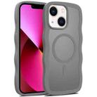 For iPhone 13 Skin Feel Wave Texture MagSafe Phone Case(Grey) - 1