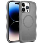 For iPhone 14 Pro Skin Feel Wave Texture MagSafe Phone Case(Grey) - 1