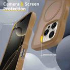 For iPhone 15 Skin Feel Wave Texture MagSafe Phone Case(Brown) - 3