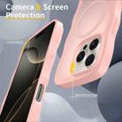 For iPhone 15 Pro Max Skin Feel Wave Texture MagSafe Phone Case(Pink) - 3