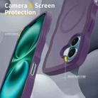 For iPhone 16 Plus Skin Feel Wave Texture MagSafe Phone Case(Purple) - 3