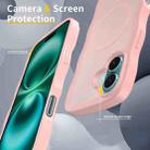 For iPhone 16 Plus Skin Feel Wave Texture MagSafe Phone Case(Pink) - 3