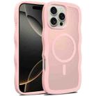 For iPhone 16 Pro Skin Feel Wave Texture MagSafe Phone Case(Pink) - 1