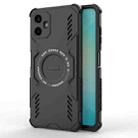 For Samsung Galaxy A06 4G Butterfly Armor MagSafe Magnetic Ring Shockproof Phone Case(Black) - 1