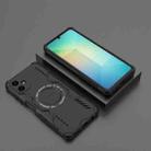 For Samsung Galaxy A06 4G Butterfly Armor MagSafe Magnetic Ring Shockproof Phone Case(Black) - 2