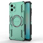 For Samsung Galaxy A06 4G Butterfly Armor MagSafe Magnetic Ring Shockproof Phone Case(Light Green) - 1