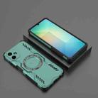 For Samsung Galaxy A06 4G Butterfly Armor MagSafe Magnetic Ring Shockproof Phone Case(Light Green) - 2