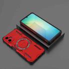 For Samsung Galaxy A06 4G Butterfly Armor MagSafe Magnetic Ring Shockproof Phone Case(Red) - 2