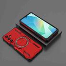 For Samsung Galaxy A16 5G Butterfly Armor MagSafe Magnetic Ring Shockproof Phone Case(Red) - 2