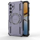 For Samsung Galaxy A55 5G Butterfly Armor MagSafe Magnetic Ring Shockproof Phone Case(Purple) - 1
