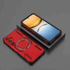 For Samsung Galaxy A55 5G Butterfly Armor MagSafe Magnetic Ring Shockproof Phone Case(Red) - 2